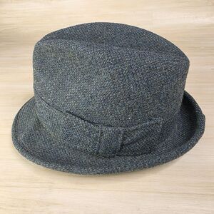 Vintage Tweed Wool Towncraft Fedora Hat Gray Size Small 6 3/4 - 6 7/8